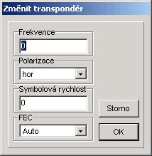3.g Užití funkcí transpondéru a vytvoření vlastních kanálů V kapitole 5.e naleznete krátký souhrn funkcí transpondéru.