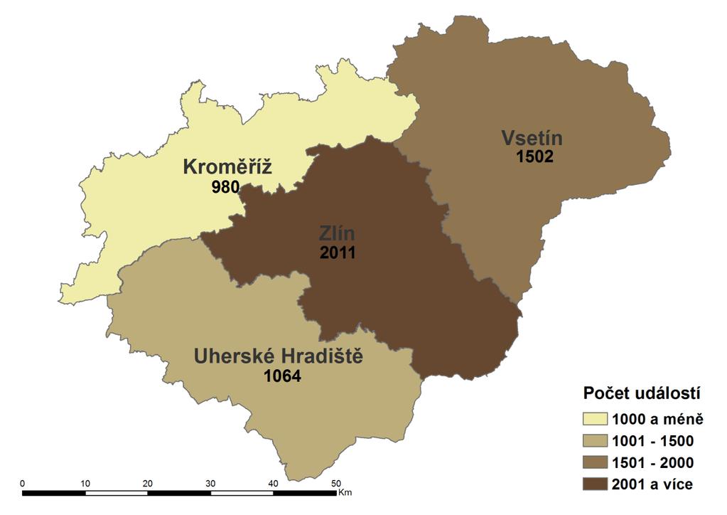 HZS Zlínského kraje, Statistická ročenka 2017 14 Počet