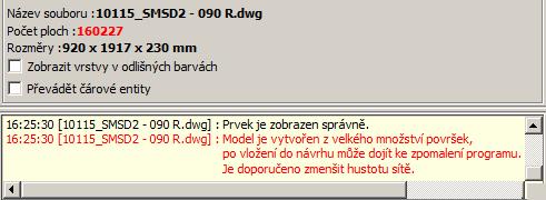 CAD Kuchyně > Převodník prvků Hustota sítě 3D modely prvků většinou vznikají metodou tzv. objemového modelování.