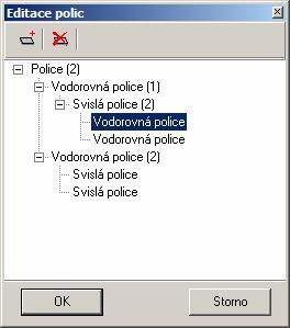 CAD Kuchyně > Editor skříněk Editace poliček Editaci poliček spustíte z nabídky, ikonou Editace polic: nebo stiskem klávesy F3.