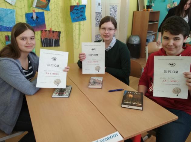 kategorie při řešení úkolu Vítězové 1. kategorie Druhostupňoví žáci (3. a 4. kategorie) plnili úkoly na poznávání literárních postav, či autorů děl.
