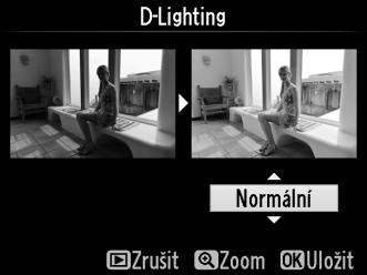 Korekce efektu červených očí Tlačítko G N menu retušování Tato položka slouží ke korekci efektu červených očí způsobeného bleskem a je dostupná pouze pro snímky pořízené s pomocí blesku.