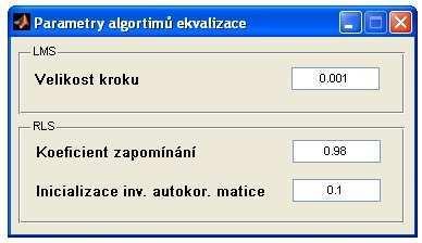 Aalýza algoritmů ekvalizace v FMT modulaci Posledí třetí část aplikace se již věuje volbě a ávrhu DFE ekvalizéru.