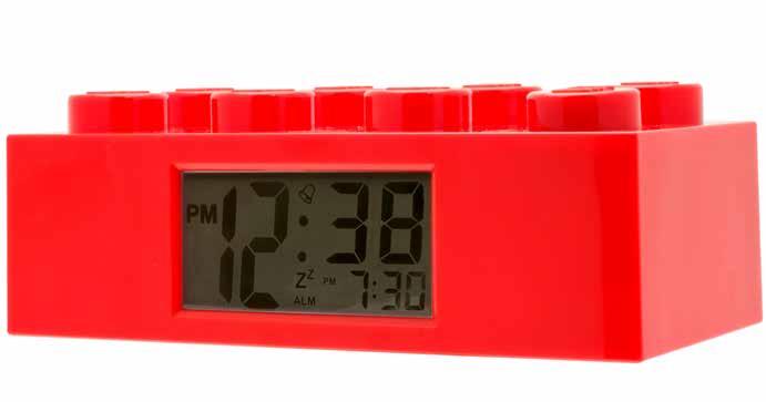 9002168 - Populární LEGO kostka jako hodiny s budíkem - Rozměry kostky: 19x7x10 cm - Režim 12/24 hodin - Hodiny s LCD displejem - Podsvícení displeje - Budík s