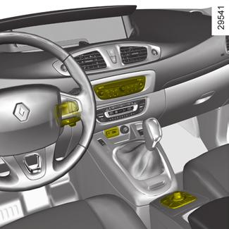 multimediální zařízení 1 2 6 5 4 3 A Multimediální systémy Přítomnost a umístění tohoto vybavení závisí na verzi navigačního systému vozidla.