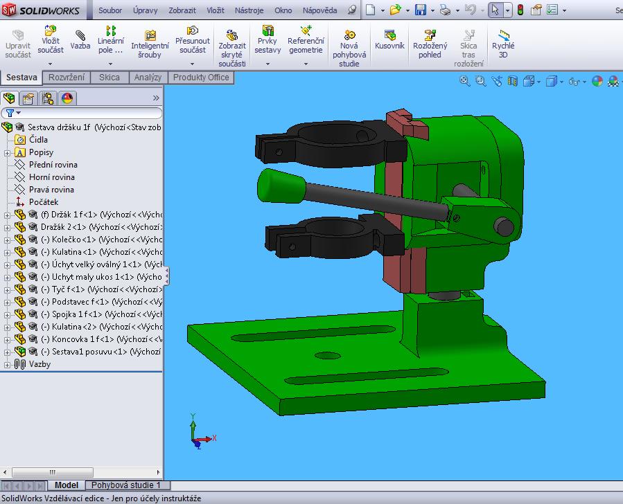 7 Výroba modelu součásti Pro tisk jednotlivých dílů bylo zapotřebí vytvořit odpovídající 3D modely s využitím dostupného softwarového programu.