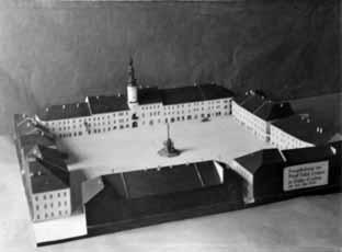 Model architektonických úprav náměstí po připojení Moravské Třebové k Německé říši 19. a 20.