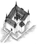 Ponechané východní a část západního křídla byly přestavěny podle projektu liechtensteinského architekta Georga Wingelmüllera (1810 1848), známého více jako autora neogotické přestavby zámku v Lednici.