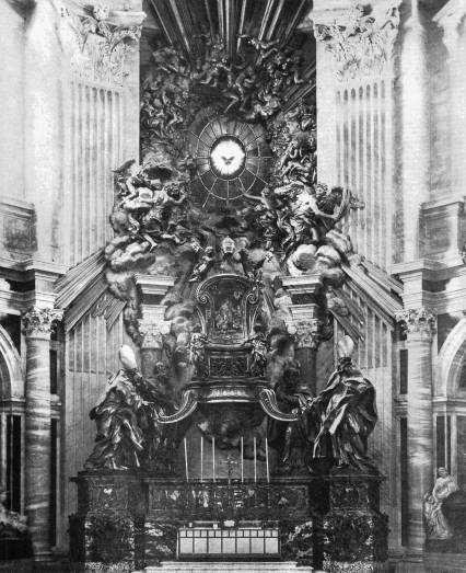 038 Gian Lorenzo Bernini, katedra Petri, katedrála sv.