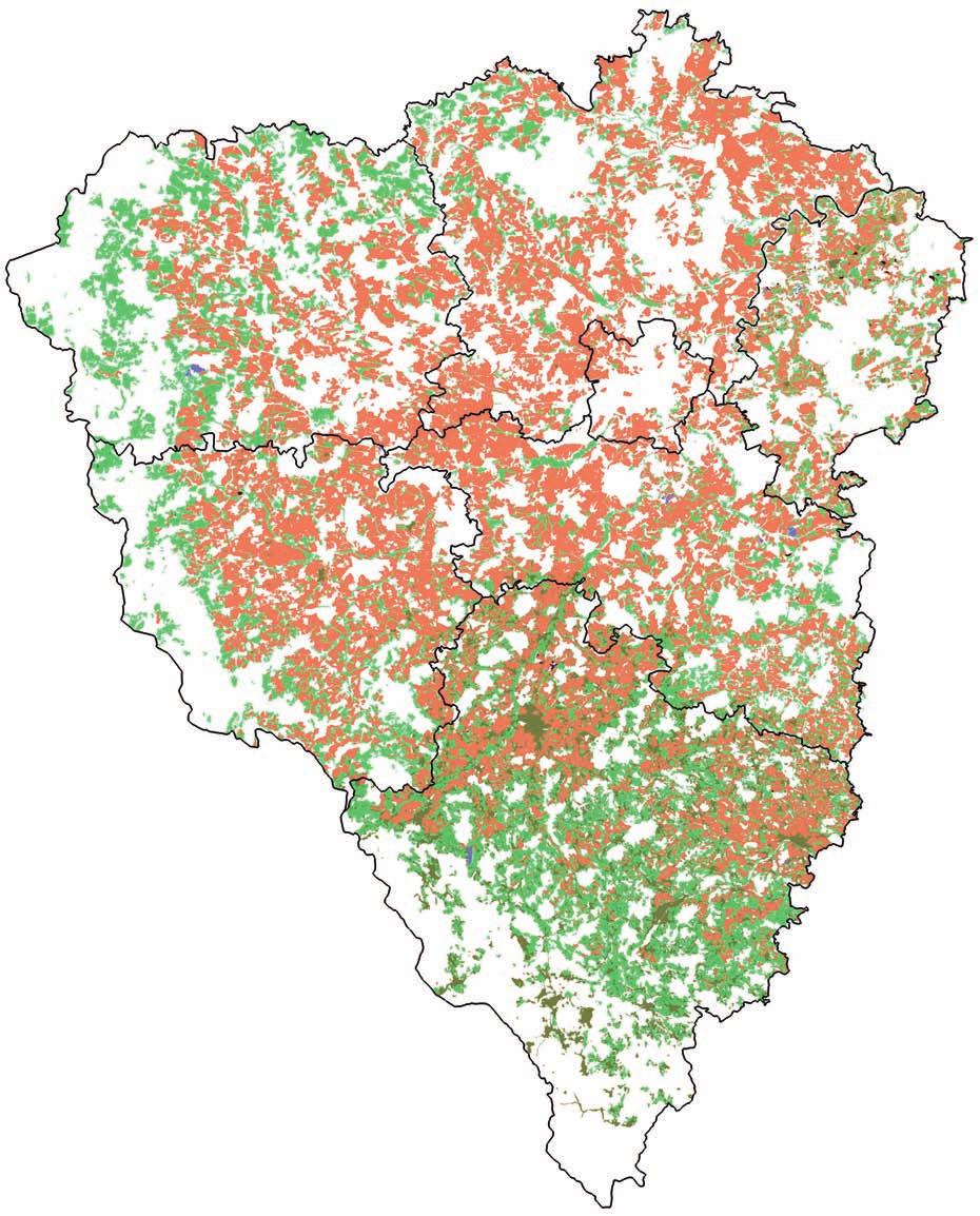 Mapa 3 Druhy zemědělských pozemků v Plzeňském kraji podle LPIS Použité mapové podklady: LPIS, ArcČR