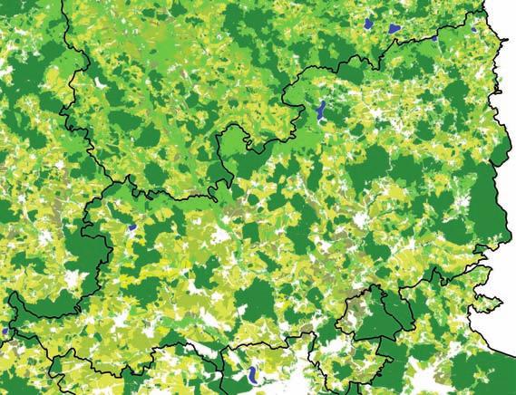 Mapa 7 Potenciál pšeničné slámy v okrese Plzeň-jih Mapa 8 Potenciál pšeničné slámy v obci Šťáhlavy Zdroj dat: ArcČR, ARCDATA Praha, 1997, LPIS MZe