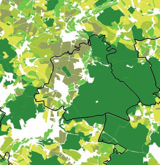 Princip vytvoření mapy: Provedl se průnik map HPKJ s mapou půdních celků LPIS. Do databáze k jednotlivým plochám se vložily údaje o KR a HPJ.