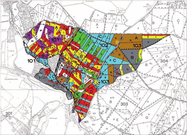 Mapa 12 Porostní mapa LHP Biomasa Šťáhlavy Použité mapové podklady: LHP (lesní hospodářské plány) a rastrová mapa 1 : 5 000. Způsob zobrazení: Výběr lesních hospodářských celků (LHC).