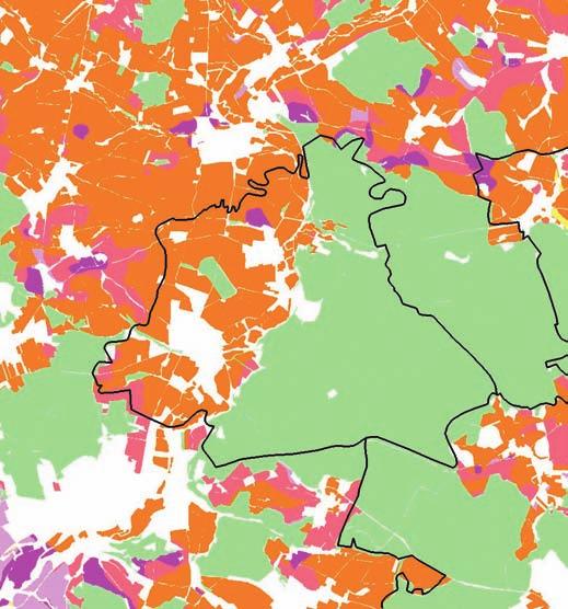 VÚKOZ Průhonice, 2006 Použité mapové podklady: HPKJ, LPIS, mapa lesních ploch a ArcČR 500 (vrstva okresy, vrstva obce).