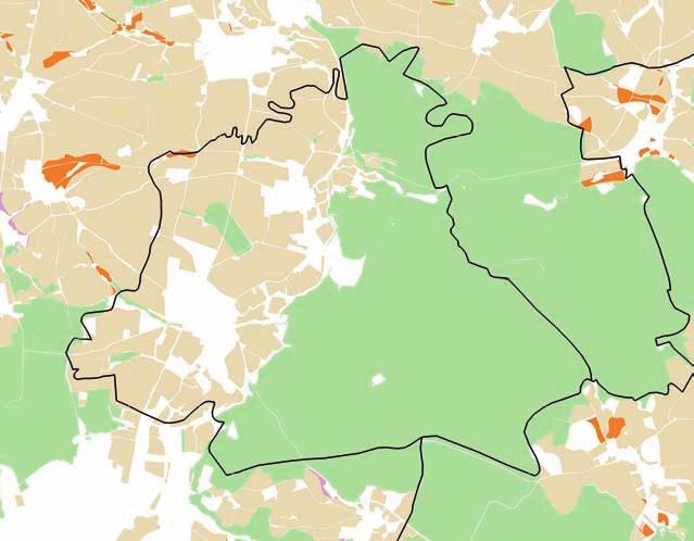 Mapa 22 Potenciál výmladkových plantáží RRD v okrese Plzeň-jih při variantě pěstování na půdách s nízkým produkčním potenciálem pro pšenici (10 % rozlohy kraje) Mapa 23 Potenciál výmladkových