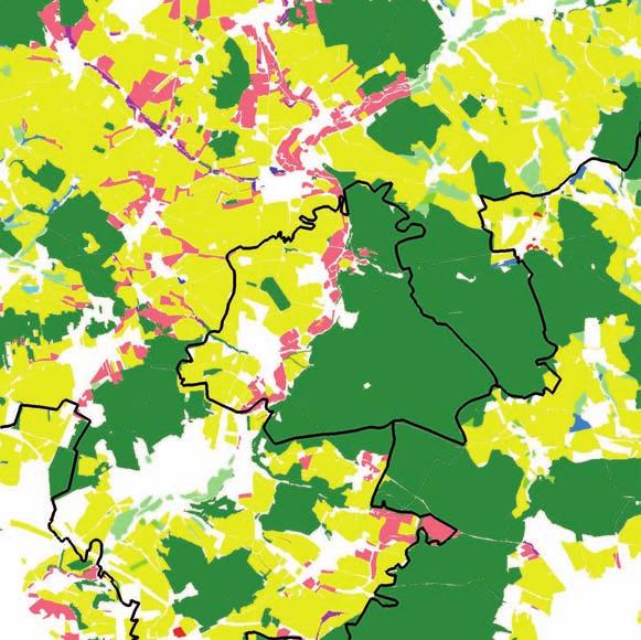 Princip vytvoření mapy: Provedl se průnik map HPKJ s mapou půdních celků LPIS. Do databáze k jednotlivým plochám se vložily údaje o KR, HPJ a druhu pozemku.