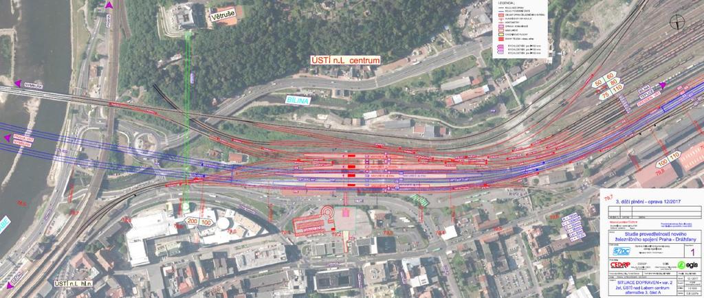 I. etapa studie Ústí nad Labem Připmínky k pdélnému prfilu Ústí nad Labem