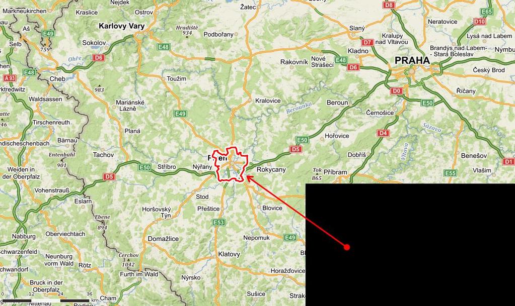 Obr. 16: Geografické vymezení destinace v rámci ČR Zdroj: Vlastní zpracování, mapové podklady: Mapy.cz, Wikimedia Commons, 2018. 4.1.2 Ubytovací kapacity a návštěvnost destinace Statutární město Plzeň disponuje celkem 68 hromadnými ubytovacími zařízeními (dále HUZ).