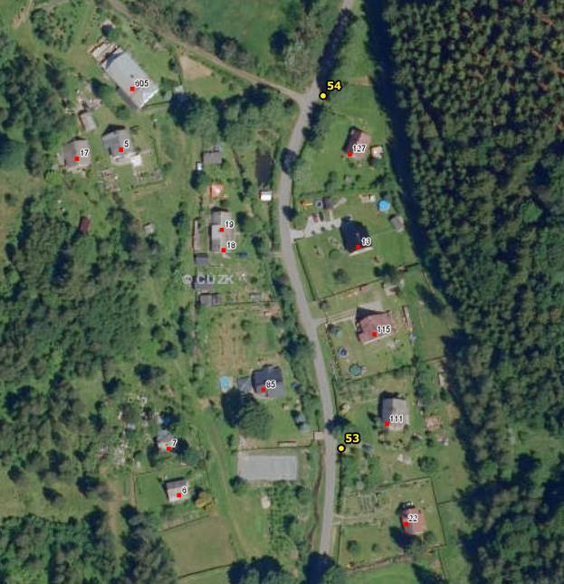 Umístění hlásičů v části