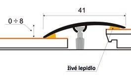 AL profily PŘECHODOVÉ / samolepící i narážecí AL profily PŘECHODOVÉ / samolepící i narážecí Přechod 30 mm, oblý - (samolepící, narážecí) Přechodový profil oblý o šířce 30 mm s upevněním trny nebo