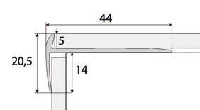 nerezi F2 250 cm 3 23 60 02 4 Schodový profil Küberit 862 pro krytiny do 3 mm ( šroubovací ) stříbro F4 250 cm 3 23 62 04 4 sahara F9 250 cm 3 23 62 09 4 zlato F5 250 cm 3 23 62 05 4 bronz F6 250 cm