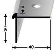 Je určen k ochraně hrany schodu a jejímu zlato F5 250 cm 3 23 70 05 4 bronz F6 250 cm 3 23 70 06 4 608,0 imit. nerezi F2 250 cm 3 23 70 02 4 estetickému ukončení.