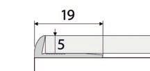 Zátěž zlatá E00 270 cm C-09-2700 bronz E03 C-09-2703 247,0 stříbro E01 270 cm C-09-2701 247,0 inox E07 C-09-2707 315,0 šampaň E02 270 cm C-09-2702 Ukončovací profil pro PVC, vinyl a koberce do 5 mm -