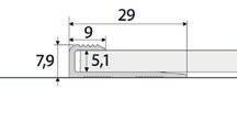 F2G 250 cm 317 803 002 4 470,0 Ukončovací profil pro PVC, vinyl a koberce do 5 mm - šroubovací Ukončovací profil pro zasunutí podlah. krytiny o tloušťce do 3 mm.
