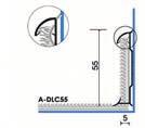 Profily SOKLOVÉ / plastové Soklový profil LD 55 - pro koberce, PVC a vinyl do 5 mm Efektní soklový profil o výšce 55 mm pro vložení proužku podlahové krytiny, která je profilem lemován v horní i