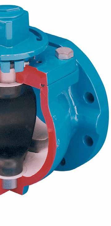 Flow Control Víko Jako těsnění víka je u DN do 800mm použit O kroužek, což snižuje pnutí ve šroubech v porovnání s kompresním těsněním. Nad DN800 je použito bezazbestové těsnění.