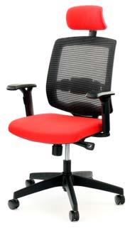 Židle je vybavena mnoha funkcemi a osazena synchronním mechanismem.