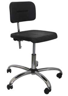 ANTISTATIC ANTISTATIC EGB 030 Profesionální židle do provozů s požadavkem antistatika. Vysoce zátěžové. Popis:Kancelářská otočná židle s možností volby vysokého nebo středního opěradla.