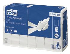 2 4/M 21,2 34 136 21 2 856 32 H2 120289 Tork Xpress Soft Multifold Hand Towel Tork Xpress jemné papírové ručníky Multifold Advanced Celulóza + recykl / 2 3/Z 21,2