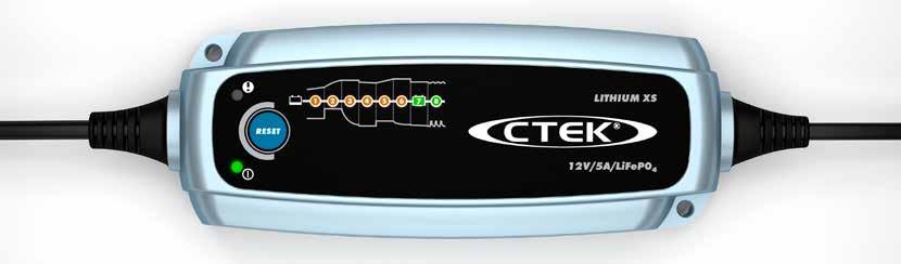 životnost. S téměř až 5 A dostupného nabíjecího proudu je LITHIUM XS mimořádně flexibilní a nabíjí LiFePO 4 akumulátory od 5 Ah až do 60 Ah. Proces je snadný a nabíjení se spustí po připojení.