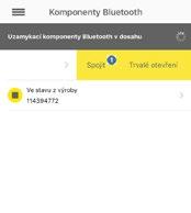 Chcete-li v seznamu zobrazit přehled okolních uzamykacích komponent s rozhraním Bluetooth, musíte cylindrickou vložku s nastavením z výroby aktivovat dotykem ruky.