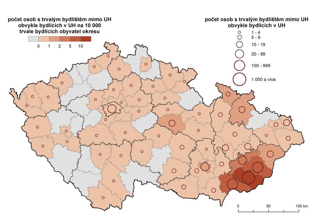 Tab. 60: Top 10 okresů s největším počtem osob s obvyklým pobytem ve městě Uherské Hradiště podle místa trvalého bydliště v roce 2011 pořadí název okresu počet osob pořadí název okresu počet osob 1.