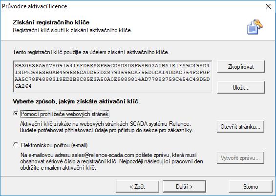 11 Ověřte úspěšnost aktivace krok 10. Pokud z nějakého důvodu automatický způsob aktivace použít nemůžete (např.