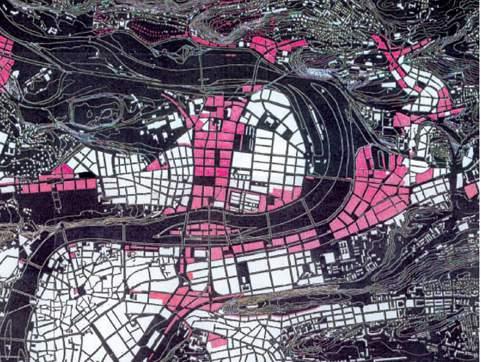 Vznikl plán, opírající se o definici prostorové struktury města pomocí sítě veřejných prostranství a kompaktní blokové zástavby, jako protipól územního plánu, který byl (a stále je) založen na