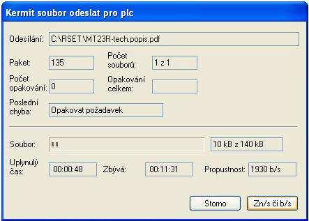 P na druhý. Před odesláním souboru se nejdříve vybere protokol, pomocí kterého chceme data přenášet.