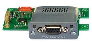 STANDARDNÍ OPTION KARTY Fieldbus - Profibus Komunikační karta Profibus DP nebo DP V1. Připojení pomocí 9-pin D-sub konektoru.