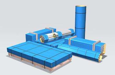 Lamelová ochrana FBT 4C Ohebný ochranný materiál lamelového typu FBT4C je moderní obalový materiál z tuhých lamelových prvků napojených ohebným spojovacím materiálem.