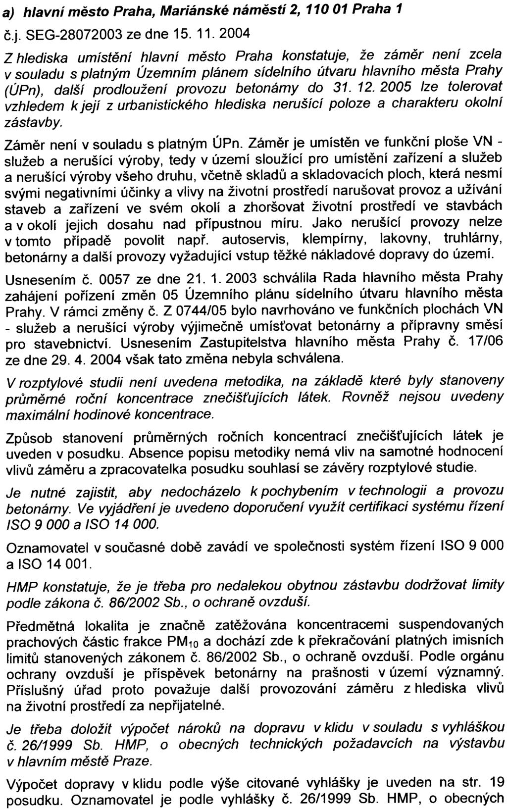- 5- aj hlavní mìsto Praha, Mariánské námìstí 2, 110