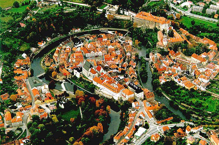 Český Krumlov - MPR Historické jádro města v rozsahu MPR zapsáno v Seznamu