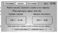 Přístroje a ovládací prvky 75 elektřiny o sazbách v lokalitě, kde se bude dobíjet.