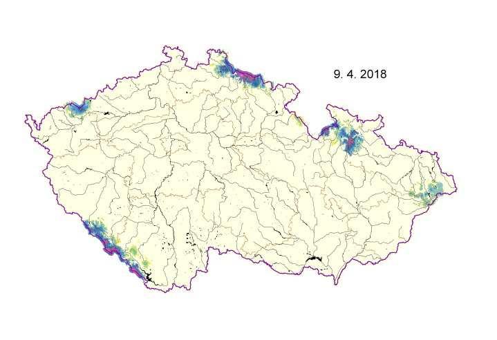 2. NÁDRŽE Ve většině sledovaných přehradních nádrží docházelo během dubna jen k mírnému kolísání hladin. Zásobní prostory byly u většiny sledovaných nádrží na konci dubna zaplněny na více než 70 %.