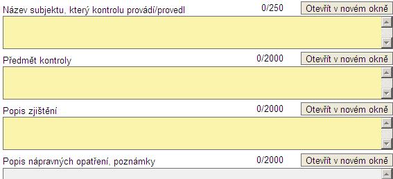 Zpracování MZ v IS Benefit (22) - Název subjektu, který kontrolu provádí/provedl Úplný