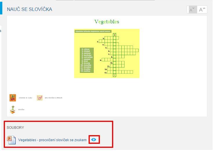 2.5 Přiložené soubory Jak už bylo uvedeno, k učebnímu textu je možné přikládat soubory libovolné aplikace.