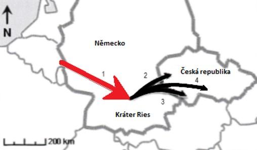 taveniny vzduchem docházelo ke smrsknutí. Některé zploštělé vltavíny musely chvíli po svém vzniku proletět mrakem plynu, který byl vytvořen impaktem meteoritu anebo atmosférou vyšší hustoty.