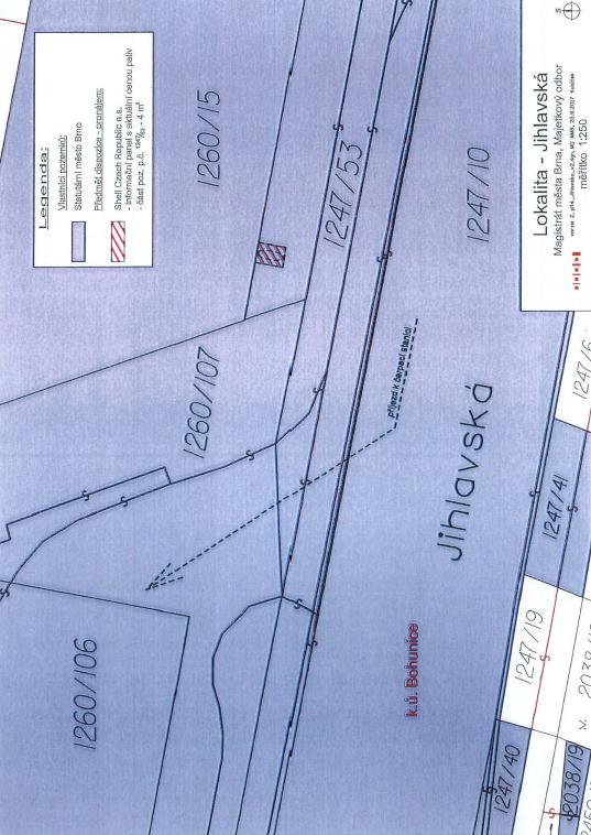 12. pronájem části pozemku p.č. 1247/53 - ostatní plocha, silnice, o výměře 4 m², v k. ú. Bohunice Mgr.