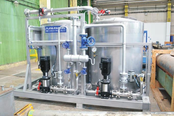 veškeré prvky stanice jsu instalvané v jednm nsném rámu včetně elektrickéh a pneumatickéh rzvaděče Pžadavek na energie Instalvaný příkn: Přístrjvý vzduch: Průmyslvá vda: Nasycená pára: 8-20 kw / x